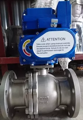 Van bi inox mặt bích lắp động cơ điện KE010-3P