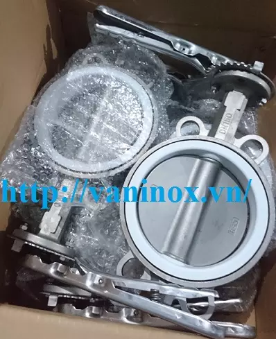 Hình ảnh van bướm toàn thân inox 304 Hình ảnh van bướm toàn thân inox 304