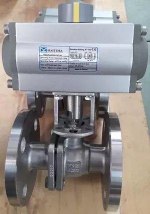 Van bi lắp bích điều khiển khí nén Van bi lắp bích điều khiển khí nén