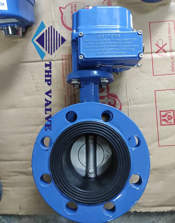 Van bướm mặt bích điều khiển điện ON OFF