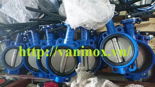 Hình ảnh van bướm thân gang cánh inox 304 Hình ảnh van bướm thân gang cánh inox 304