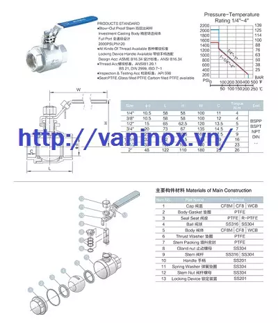 catalouge van bi inox 2 thân catalouge van bi inox 2 thân