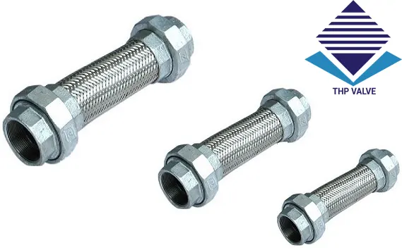 khớp nối mềm inox lắp ren