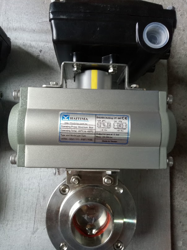 Van bướm vi sinh điều khiển khí nén Hatima